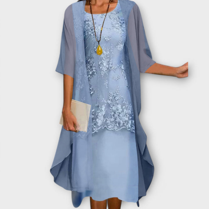 Marilla - Elegant Two-Piece Chiffon Dress