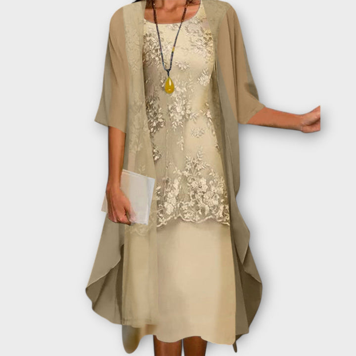 Marilla - Elegant Two-Piece Chiffon Dress