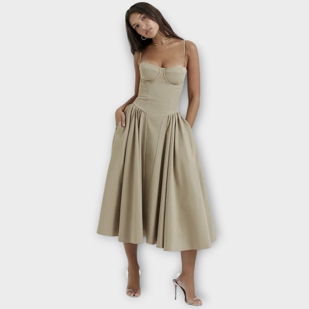 Gesine - Sleeveless Corset Midi Dress