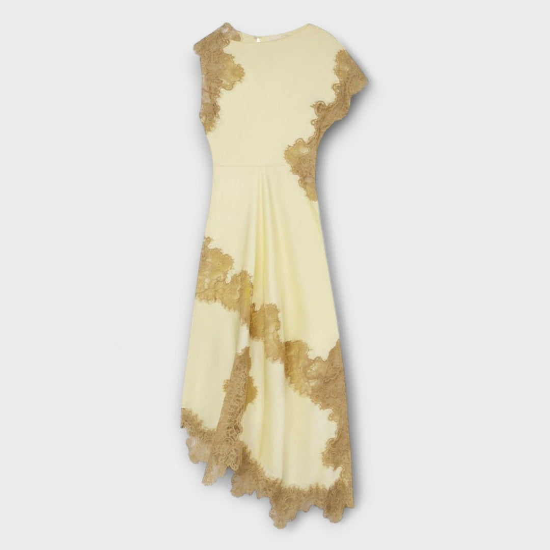 Margaret - Maxi Dress with Satin and Lace Accent