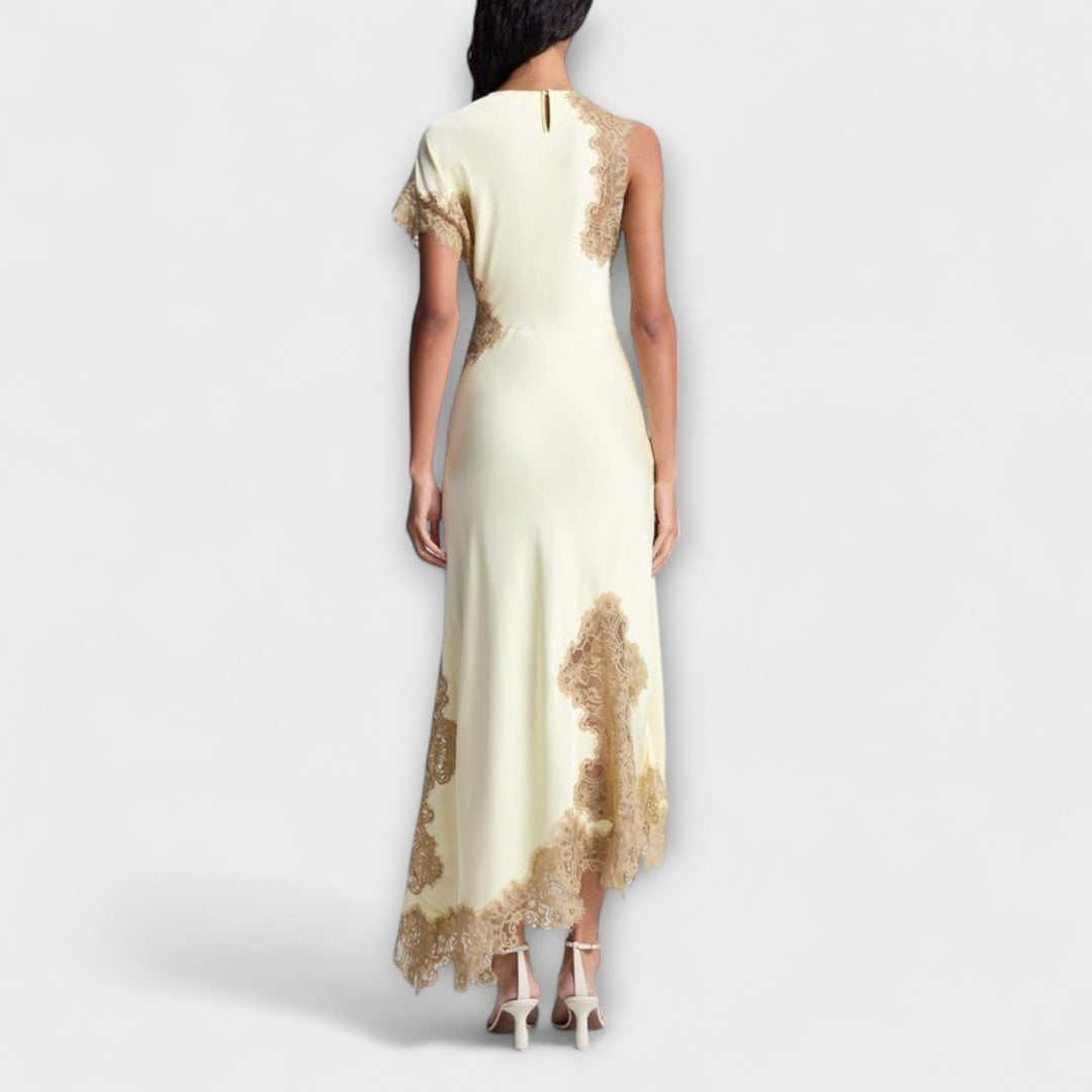 Margaret - Maxi Dress with Satin and Lace Accent