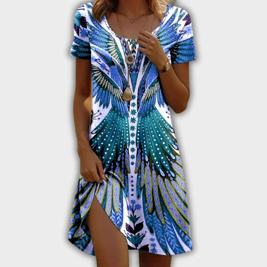 Maja | Elegant Summer Dress with Flowers