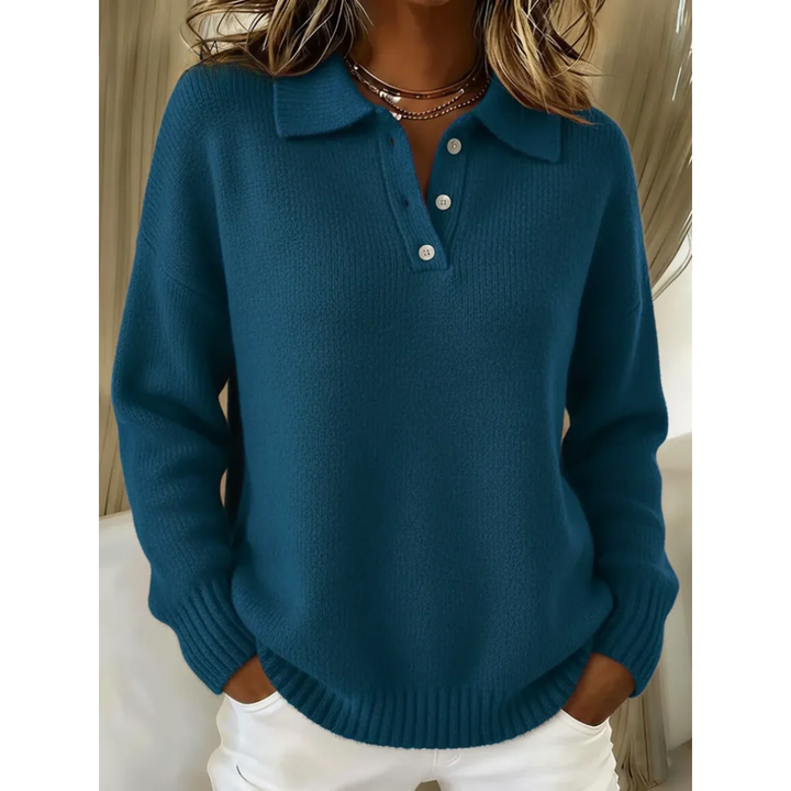Juliette | Soft Knit Polo Sweater