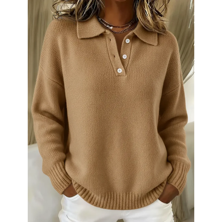 Juliette | Soft Knit Polo Sweater