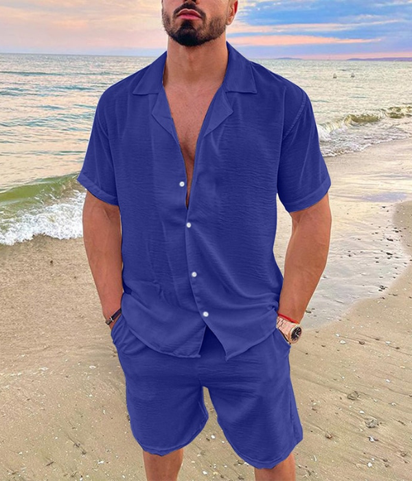 Men’s Summer Linen Short Sleeve Set