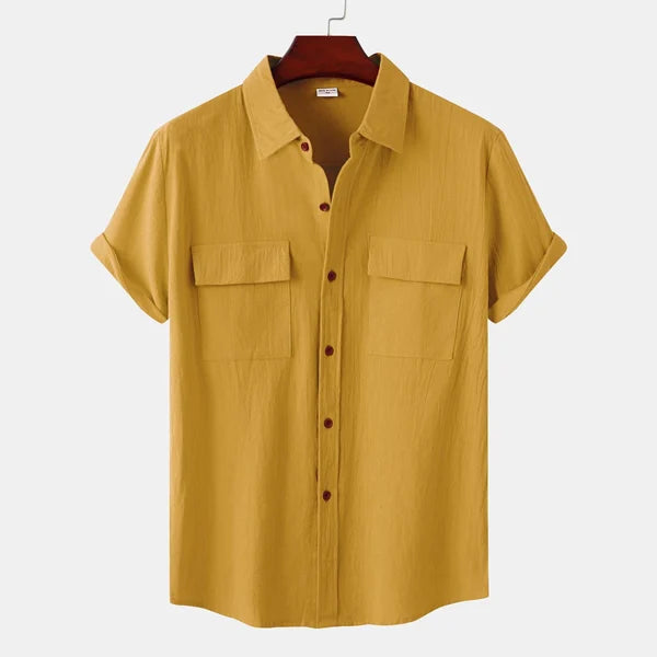 Men's Cotton Linen Blend Summer Shirt
