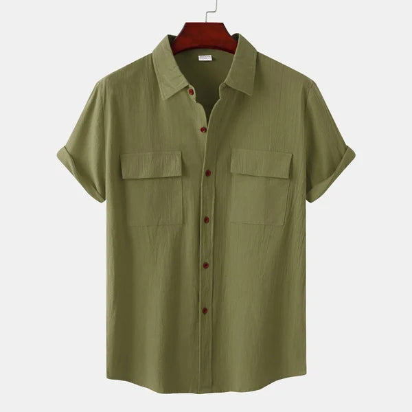 Men's Cotton Linen Blend Summer Shirt
