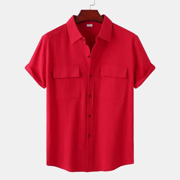 Men's Cotton Linen Blend Summer Shirt