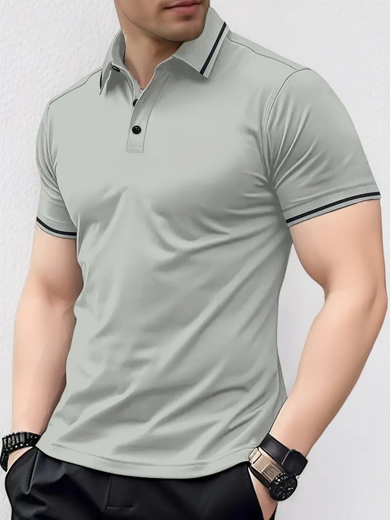 Men's Breathable Golf Polo Shirt for Summer