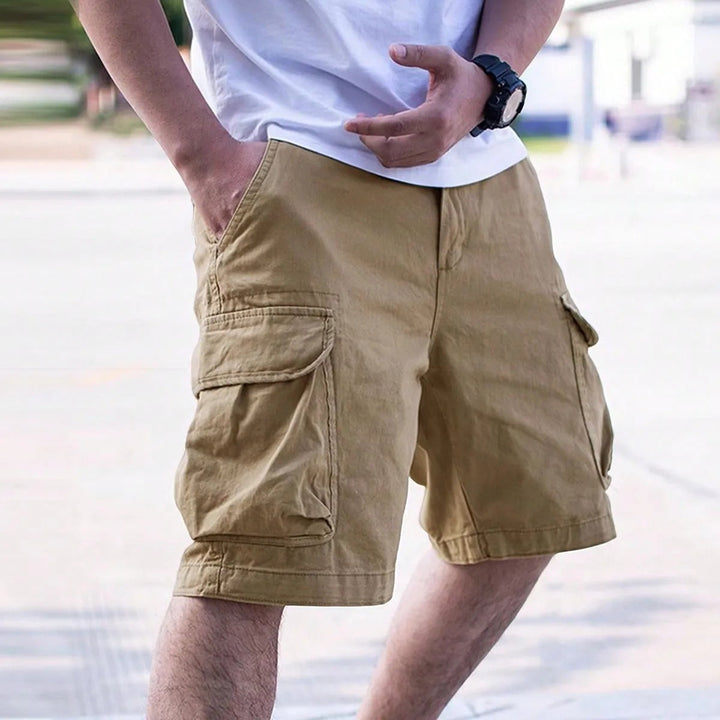 Men's Cargo Shorts with Multi-Pocket Design