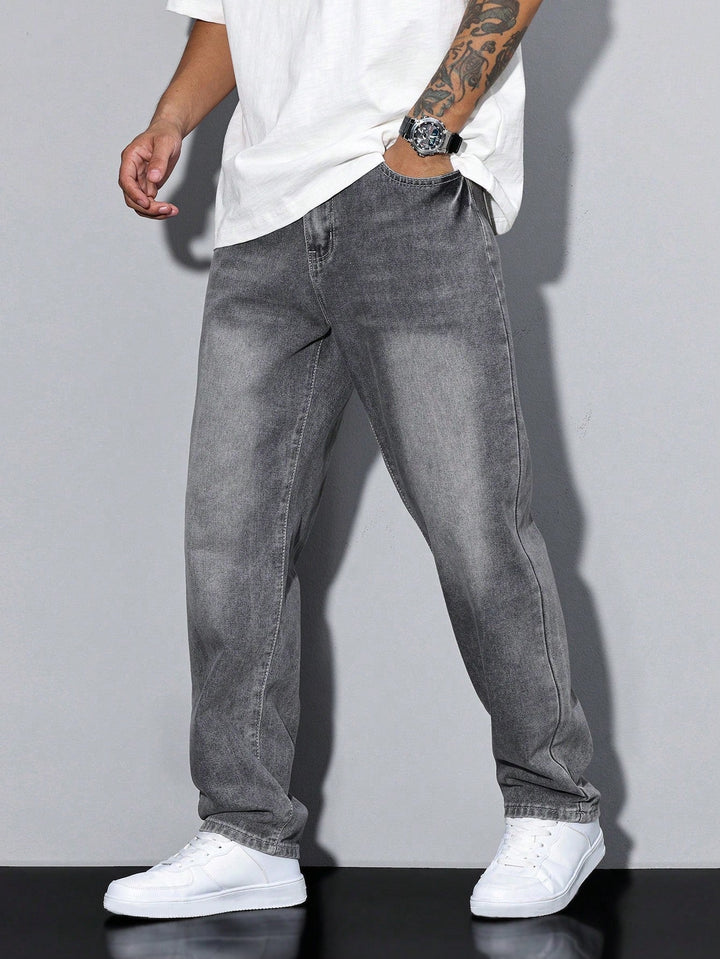 Men's Casual Straight Leg Jeans