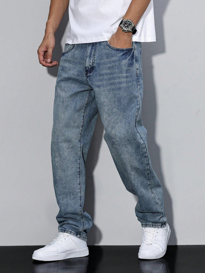 Men's Casual Straight Leg Jeans