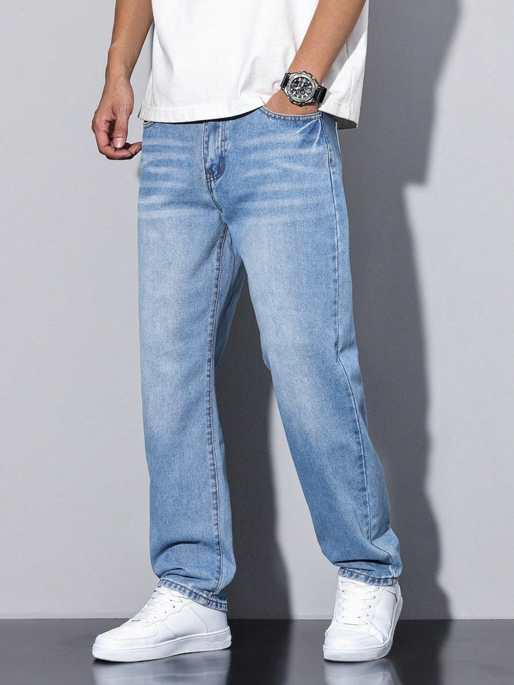 Men's Casual Straight Leg Jeans