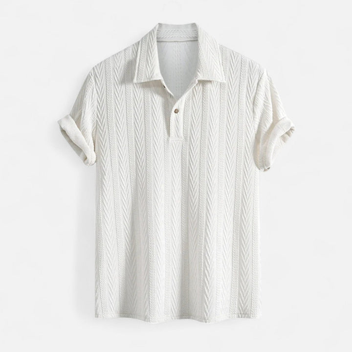 Knit Polo Shirt – Textured Front & Soft Stretch Shape