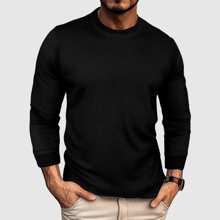 Men's Knitted High Collar Shirt