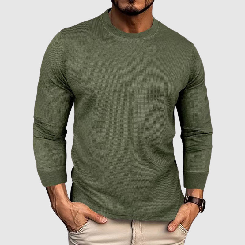 Men's Knitted High Collar Shirt