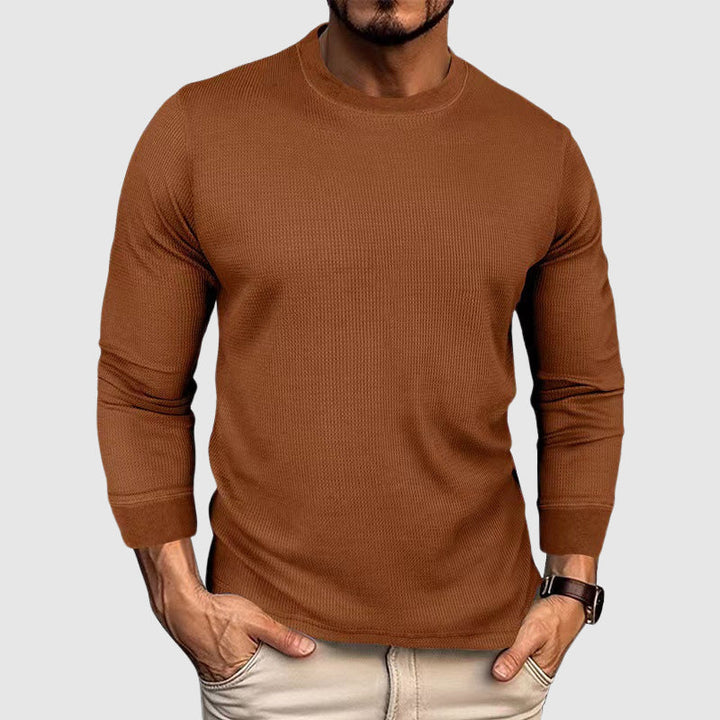 Men's Knitted High Collar Shirt