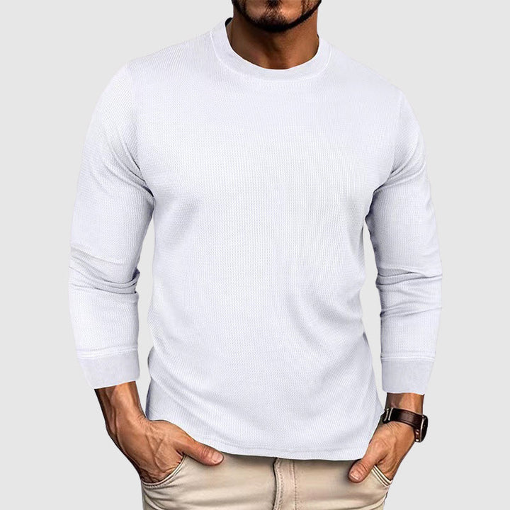 Men's Knitted High Collar Shirt