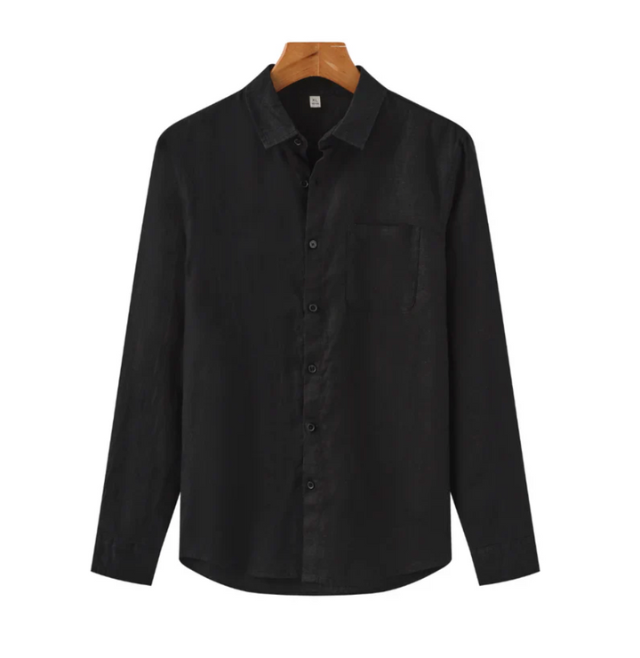 Men's Linen Button-Up Shirt