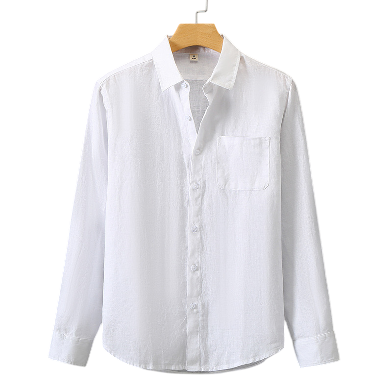 Men's Linen Button-Up Shirt