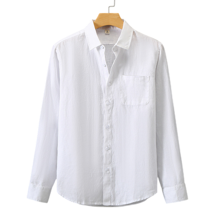 Men's Linen Button-Up Shirt