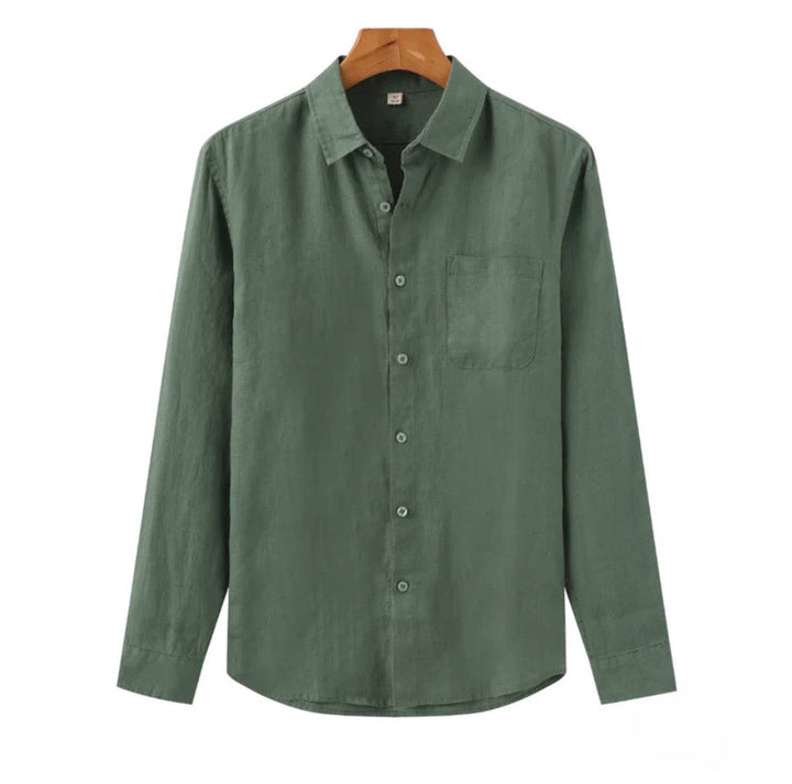 Men's Linen Button-Up Shirt