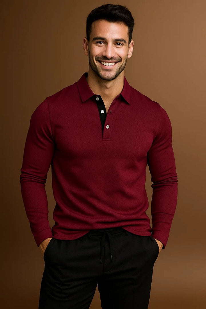 Men's Long Sleeve Polo Shirt