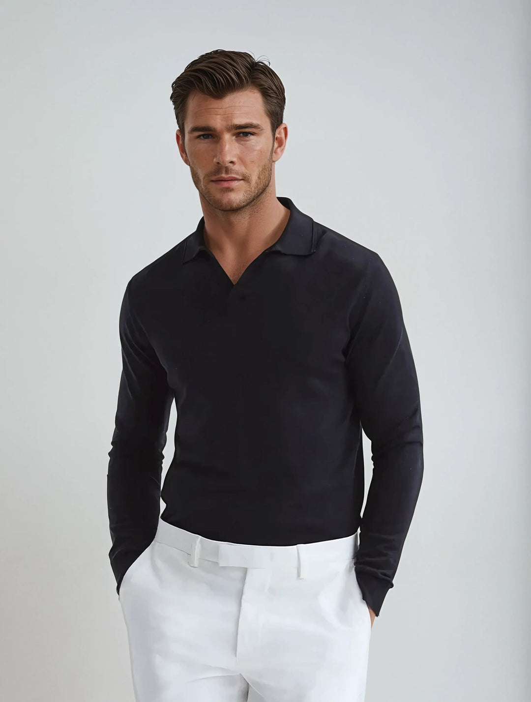 Men's Long Sleeve Polo Shirt