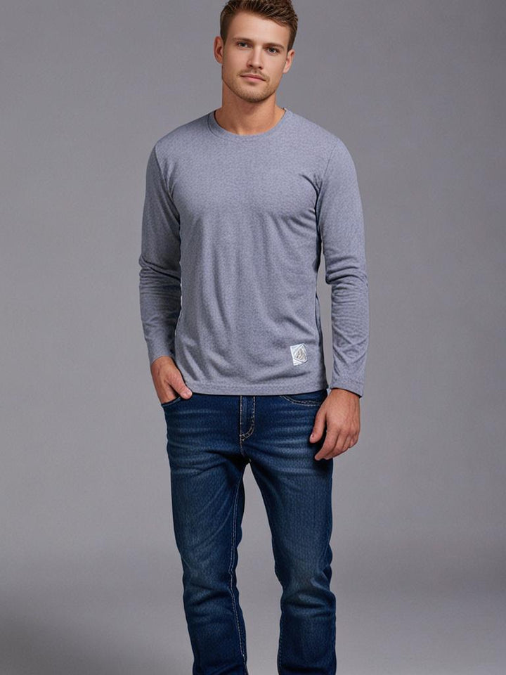 Men's Long Sleeve T-Shirt - Classic O-Neck Style
