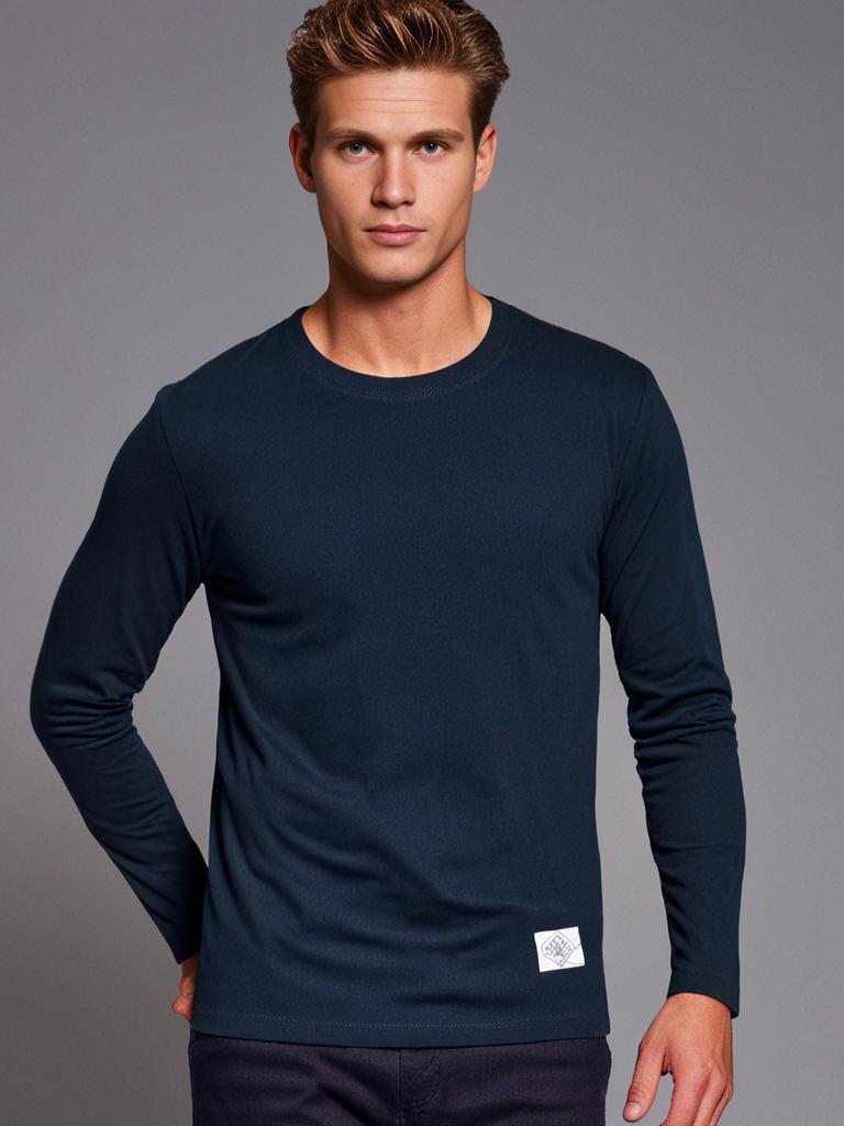 Men's Long Sleeve T-Shirt - Classic O-Neck Style