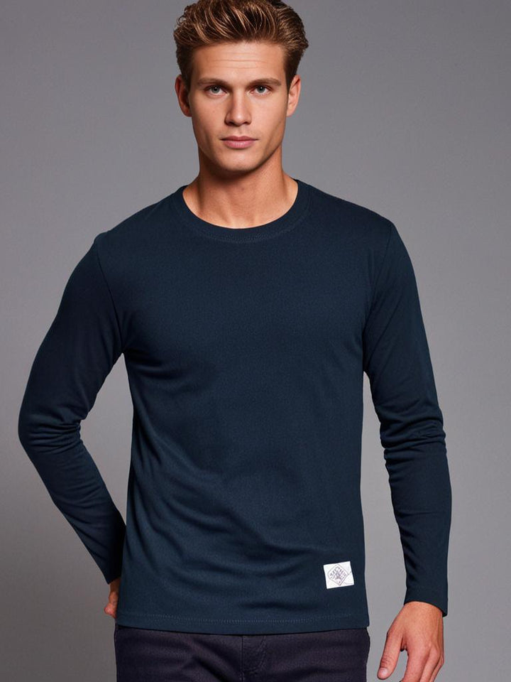 Men's Long Sleeve T-Shirt - Classic O-Neck Style