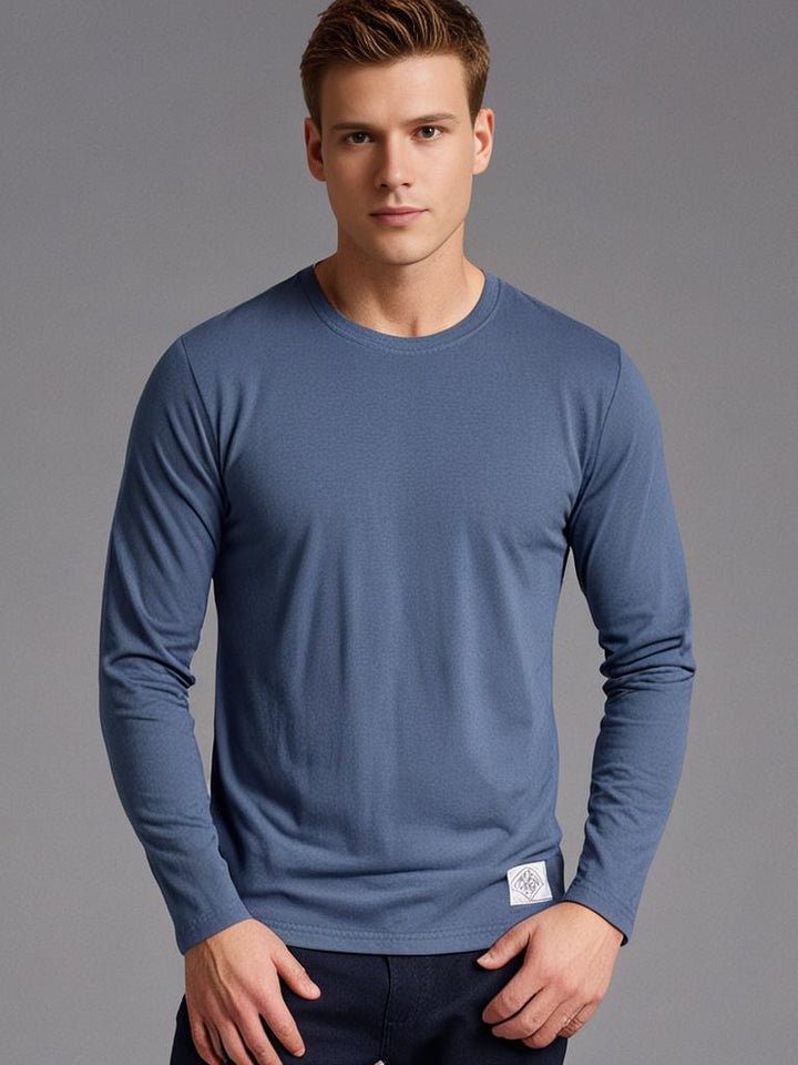 Men's Long Sleeve T-Shirt - Classic O-Neck Style