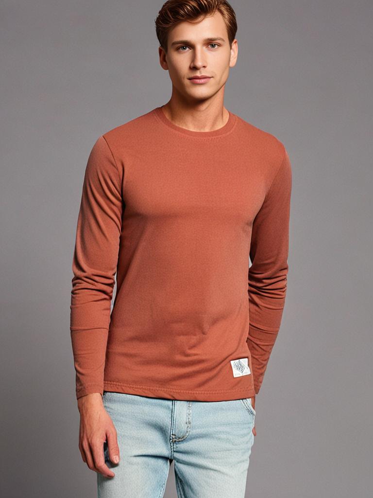 Men's Long Sleeve T-Shirt - Classic O-Neck Style