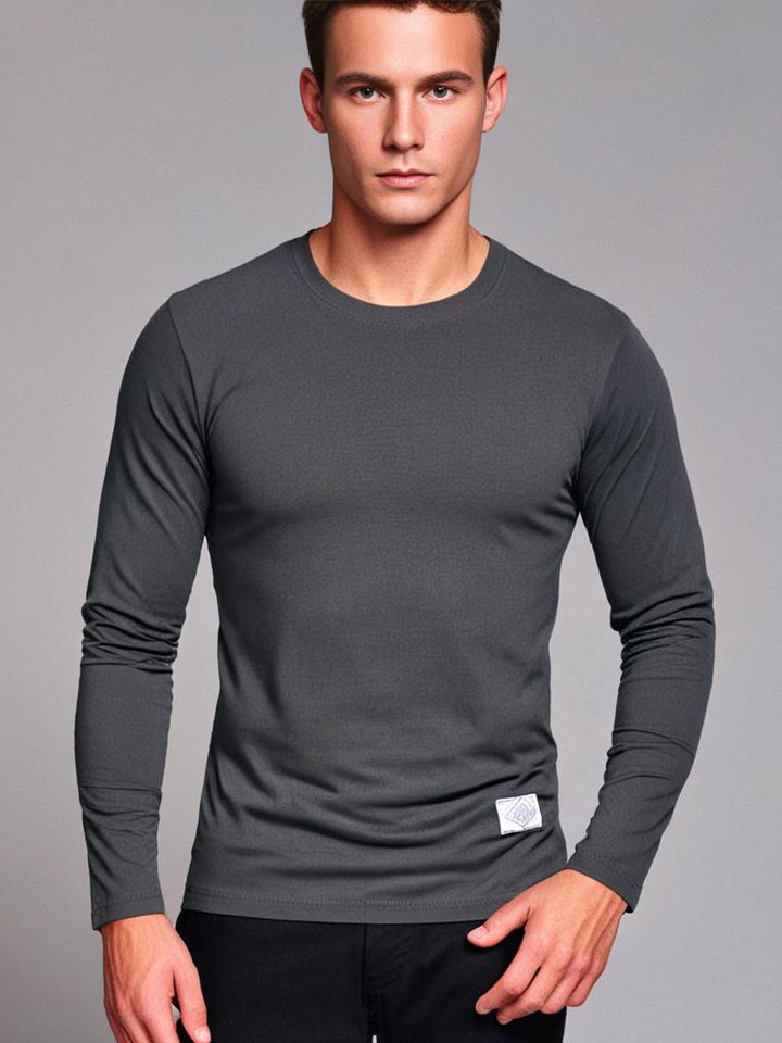 Men's Long Sleeve T-Shirt - Classic O-Neck Style