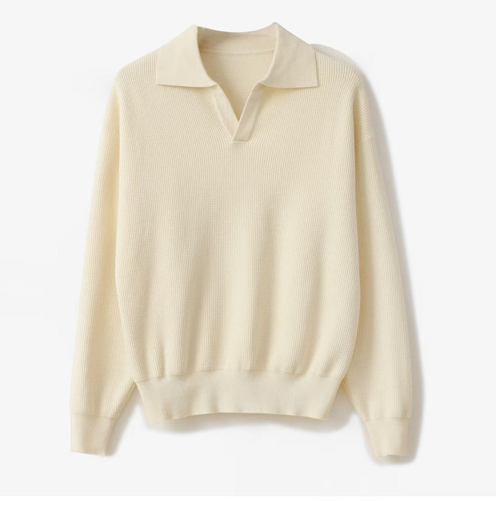 Men's Loose Long-Sleeved Shirt for Casual and Business Wear