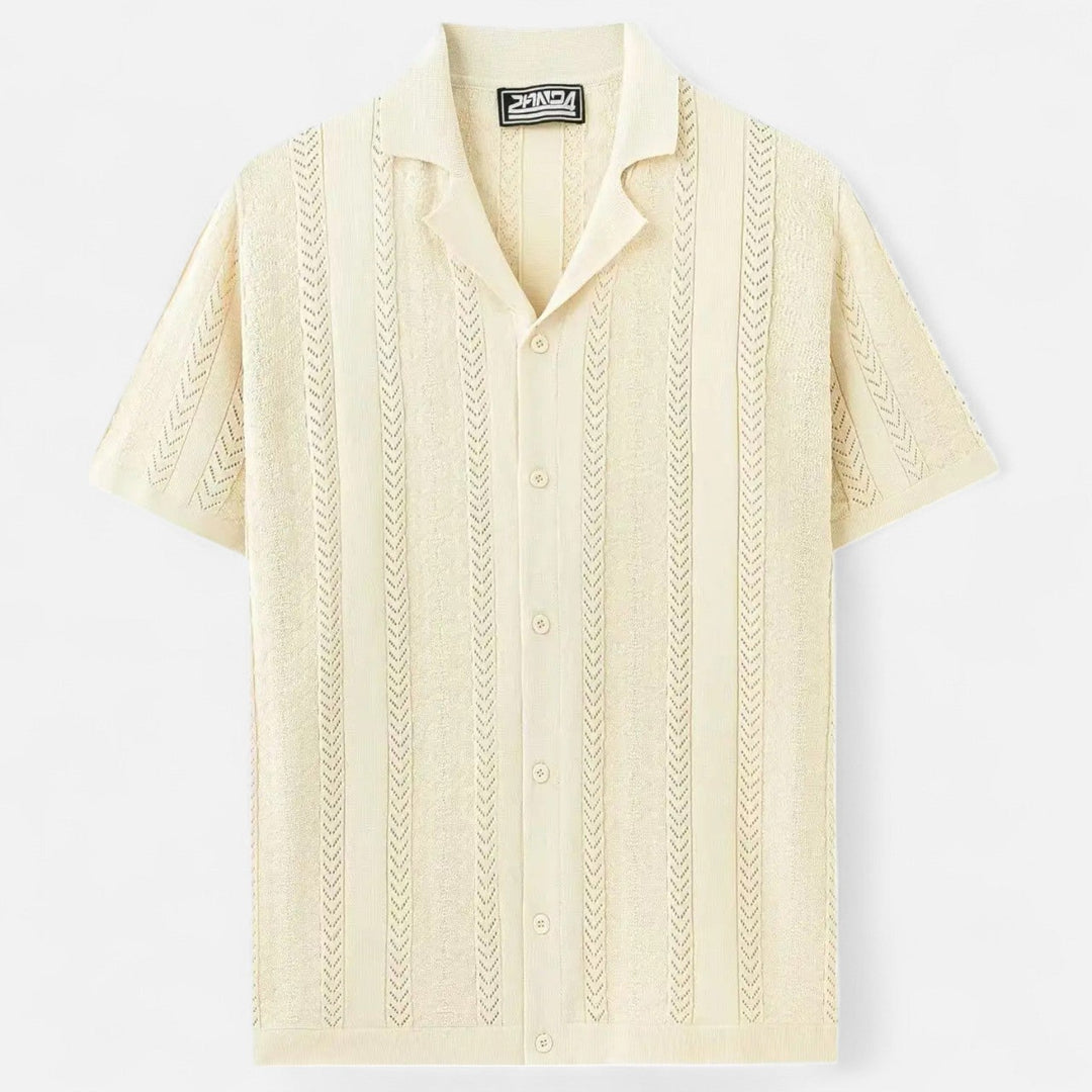 Knit Shirt – Patchwork Stripes & Flexible Shape