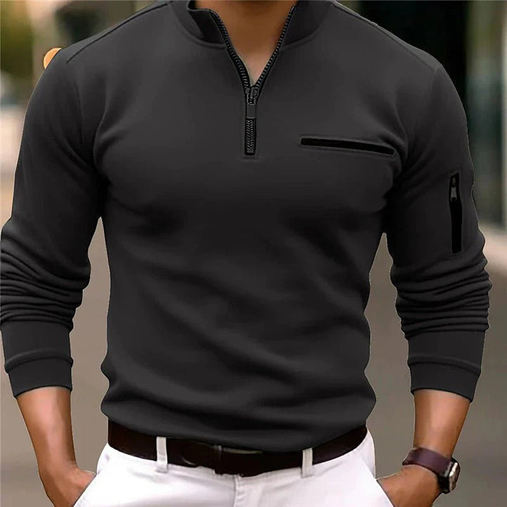 Men's Quarter-Zip Polo Shirt