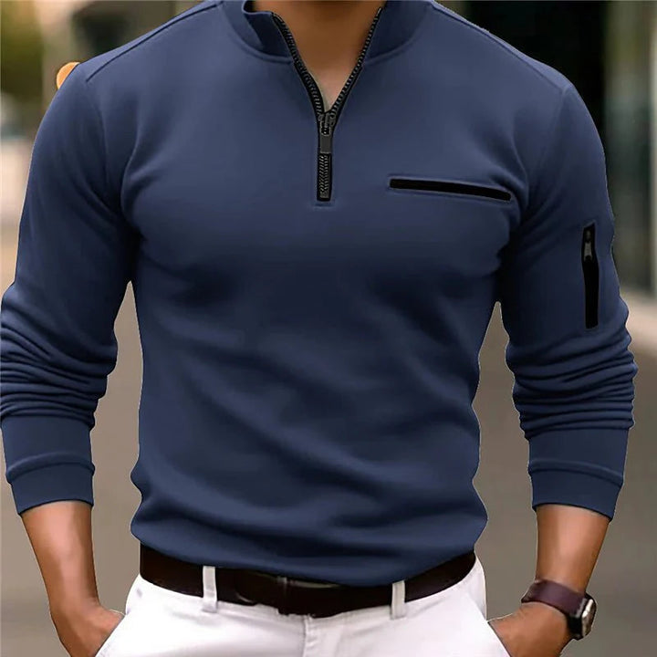 Men's Quarter-Zip Polo Shirt