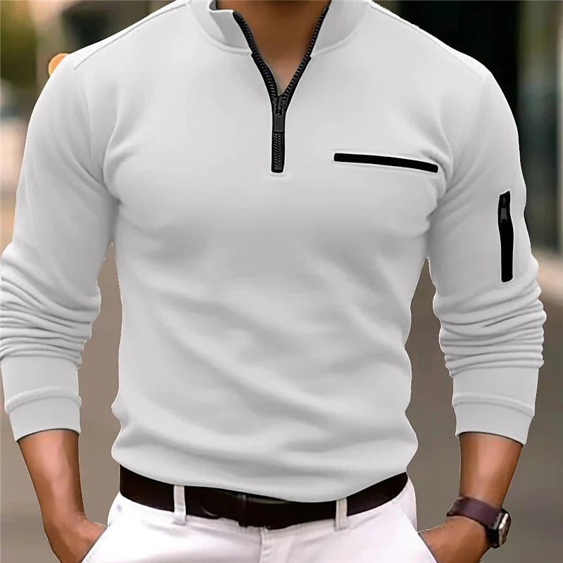Men's Quarter-Zip Polo Shirt