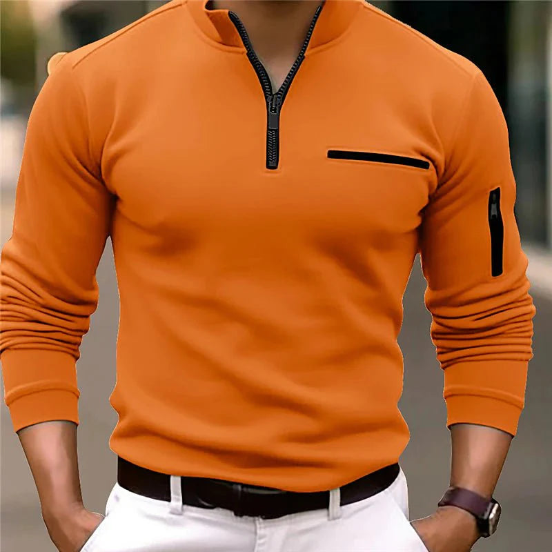 Men's Quarter-Zip Polo Shirt