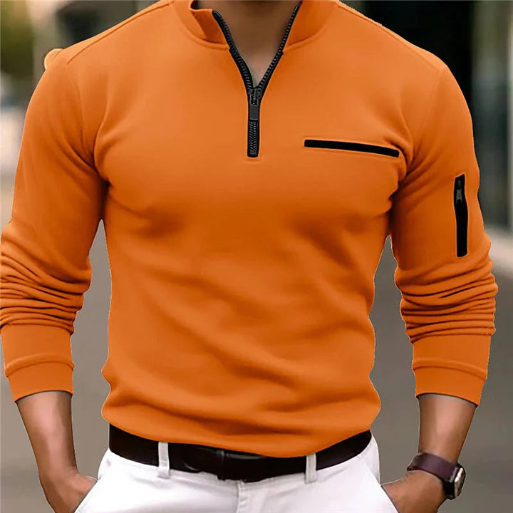 Men's Quarter-Zip Polo Shirt