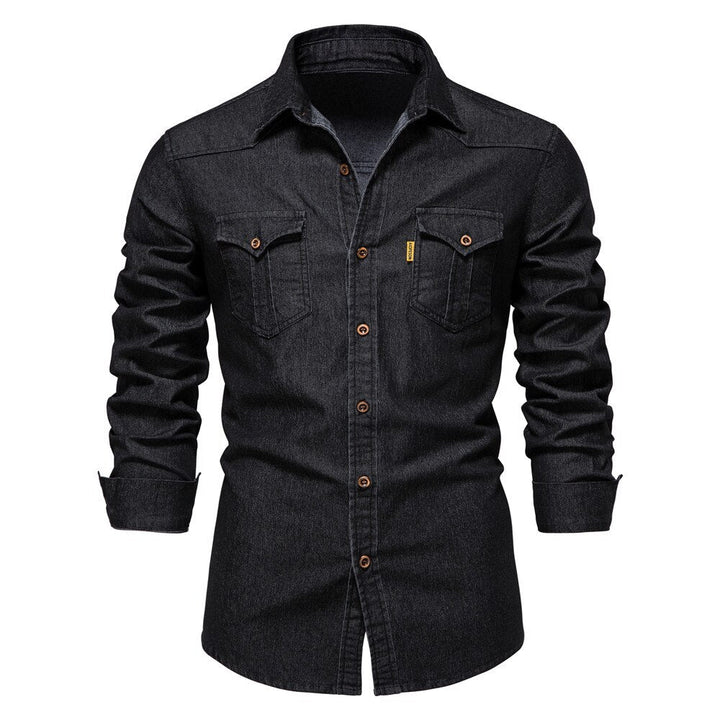 Men's Stretch Denim Casual Shirt