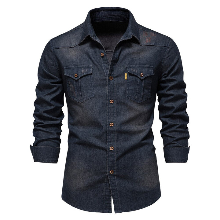 Men's Stretch Denim Casual Shirt