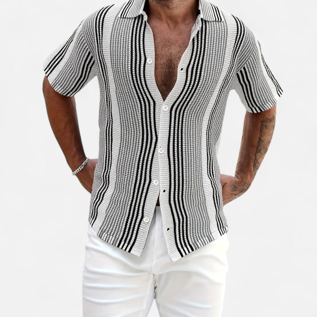 Cotton Blend Shirt – Button Front & Light Feel for Warm Days