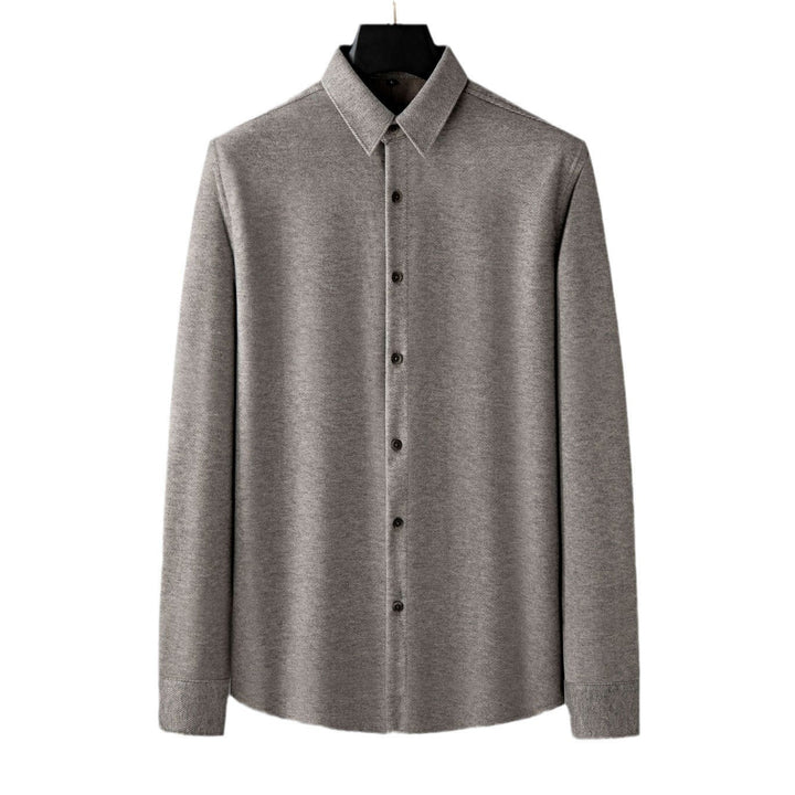 Men's Warm Slim Fit Shirt for Casual Youth Fashion