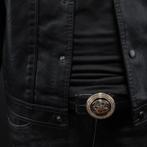 Freddie | Premium Leather Jacket in Motorcycle Style