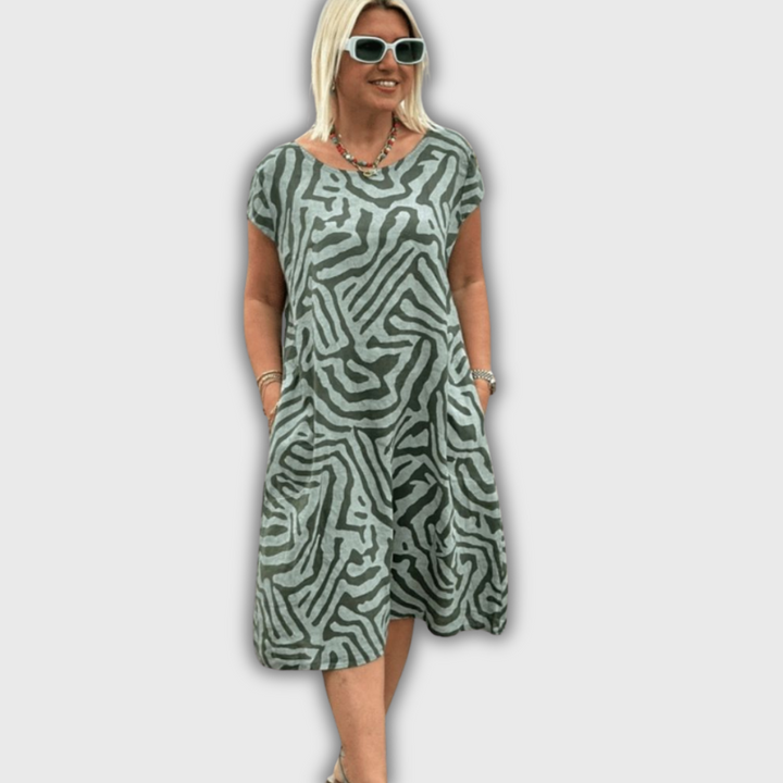 Camille - Summer Dress with Round Neckline