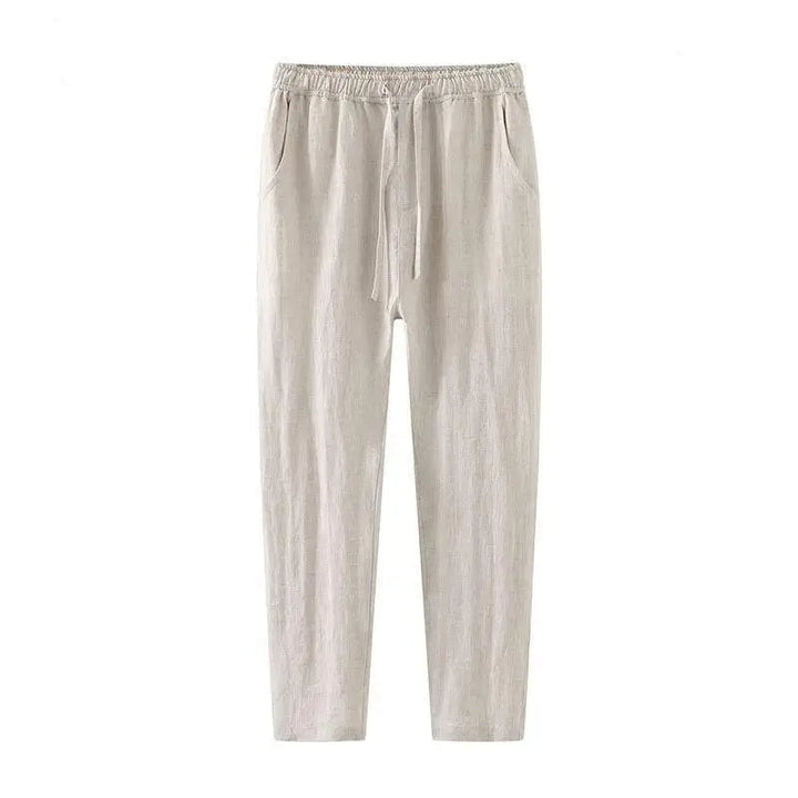Men's Linen Wide Leg Trousers