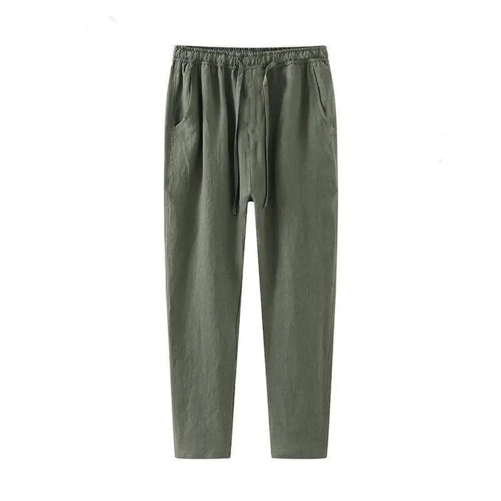 Men's Linen Wide Leg Trousers