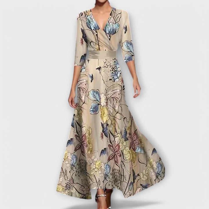 Alma - Elegant Sleeve Design Women's Dress